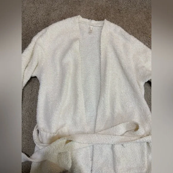 Skims Cozy Knit Robe Fuzzy Soft Ivory Cream Lounge  L/XL - Picture 3 of 9